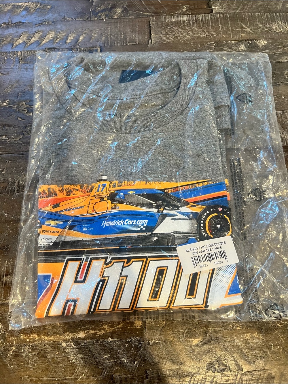 Hendrick Cars NASCAR Gray Racing Graphic Tee -SIZE L